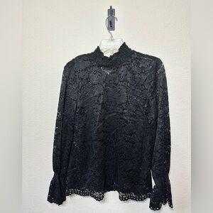 Black lace blouse